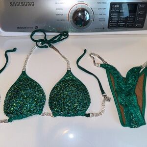 NPC Toxic Angelz Custom Competition Bikini Set Green